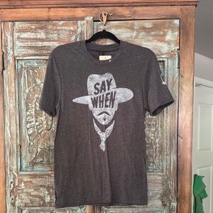 Charcoal 'SAY WHEN' Cowboy Graphic Tee